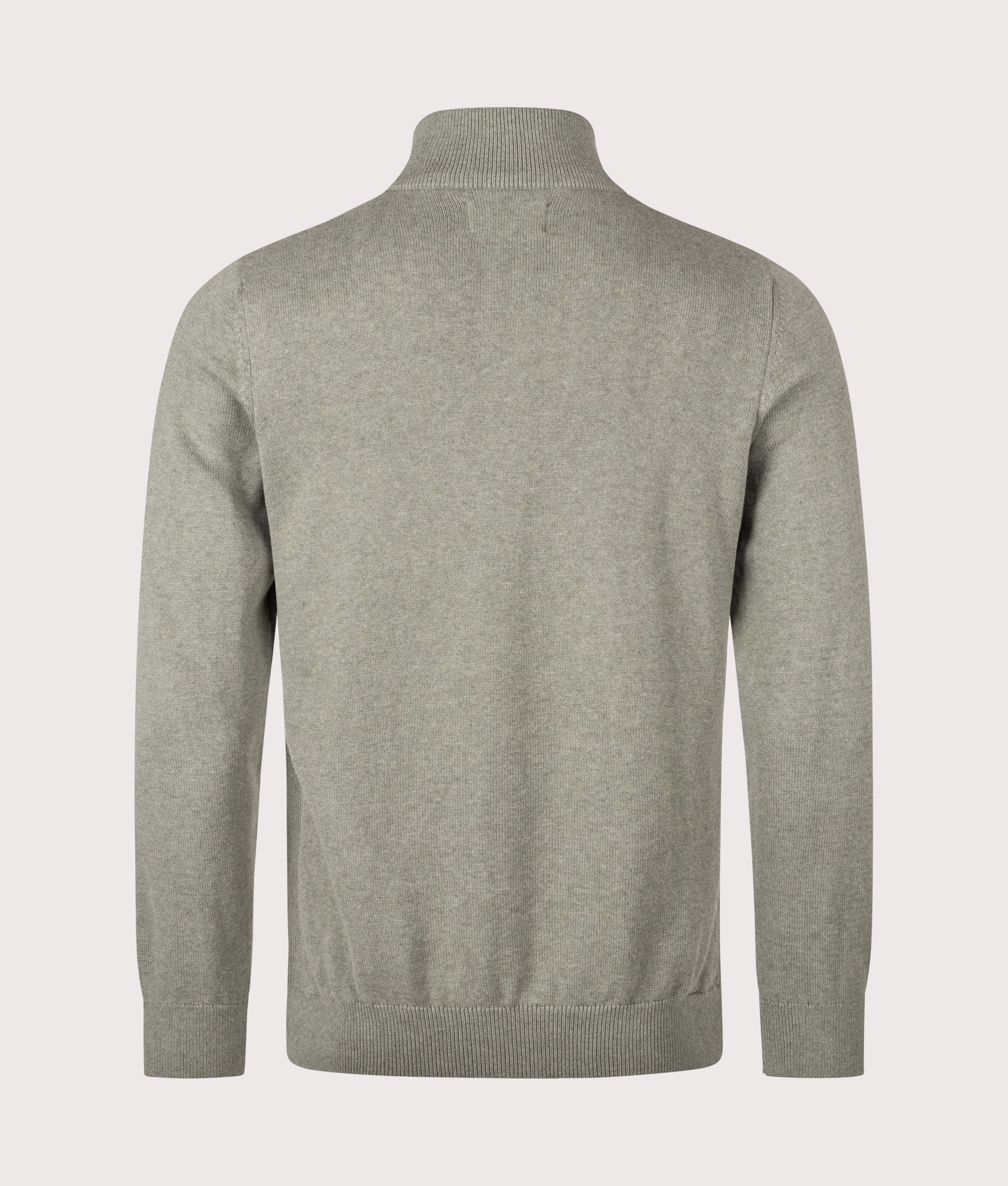 Quarter Zip Cotton Knit in Thyme | Barbour Lifestyle | EQVVS | Back shot 