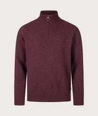 Regular Fit Holden Quarter Zip Jumper: RE77 Ruby Marl 
