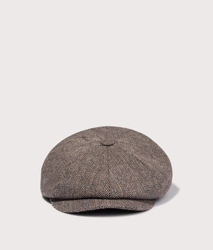 Fyne Baker Boy Cap in Brown | Barbour Lifestyle | EQVVS | Front shot 