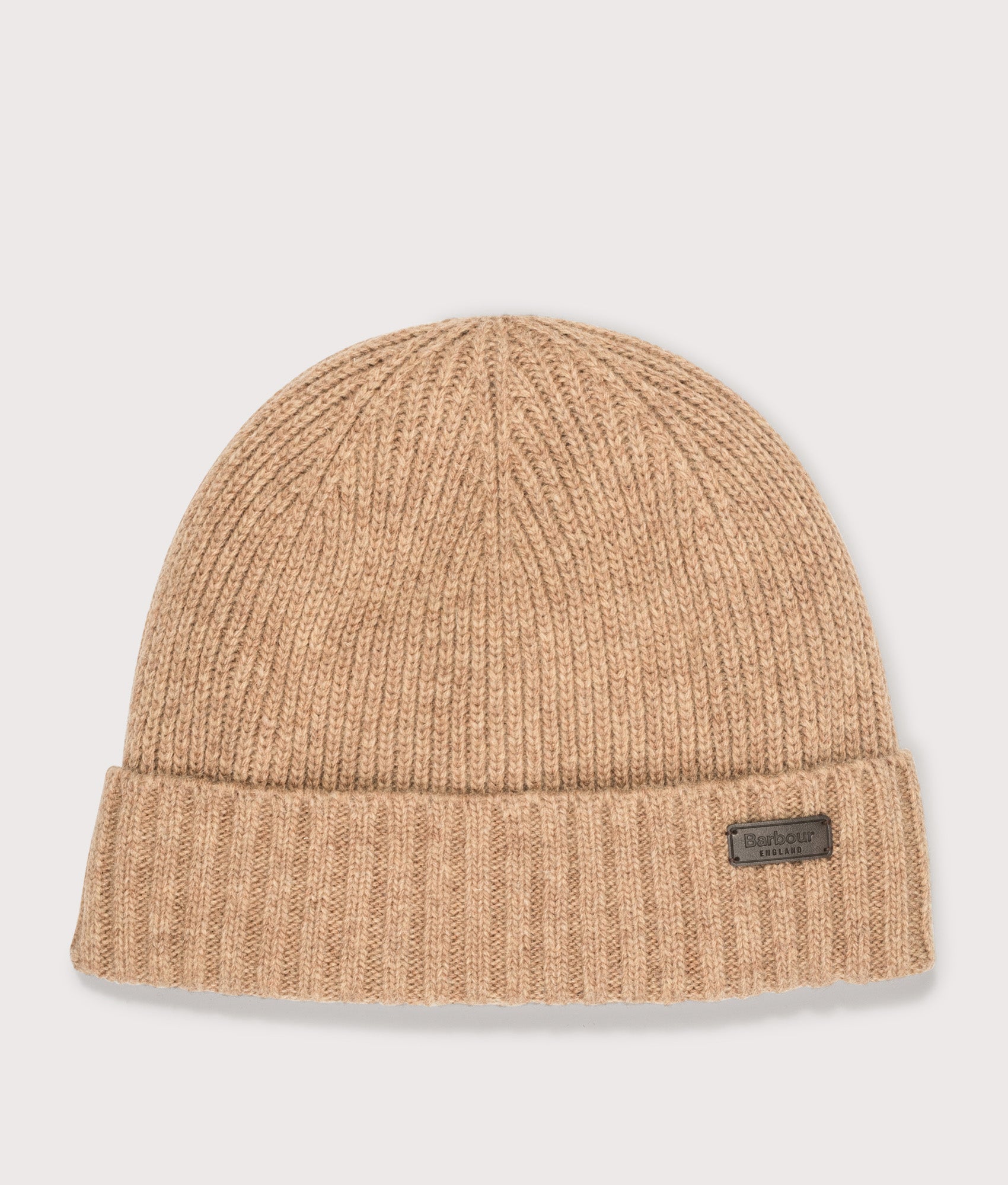Barbour Carlton Beanie in Military Brown at EQVVS Menswear. Front shot.