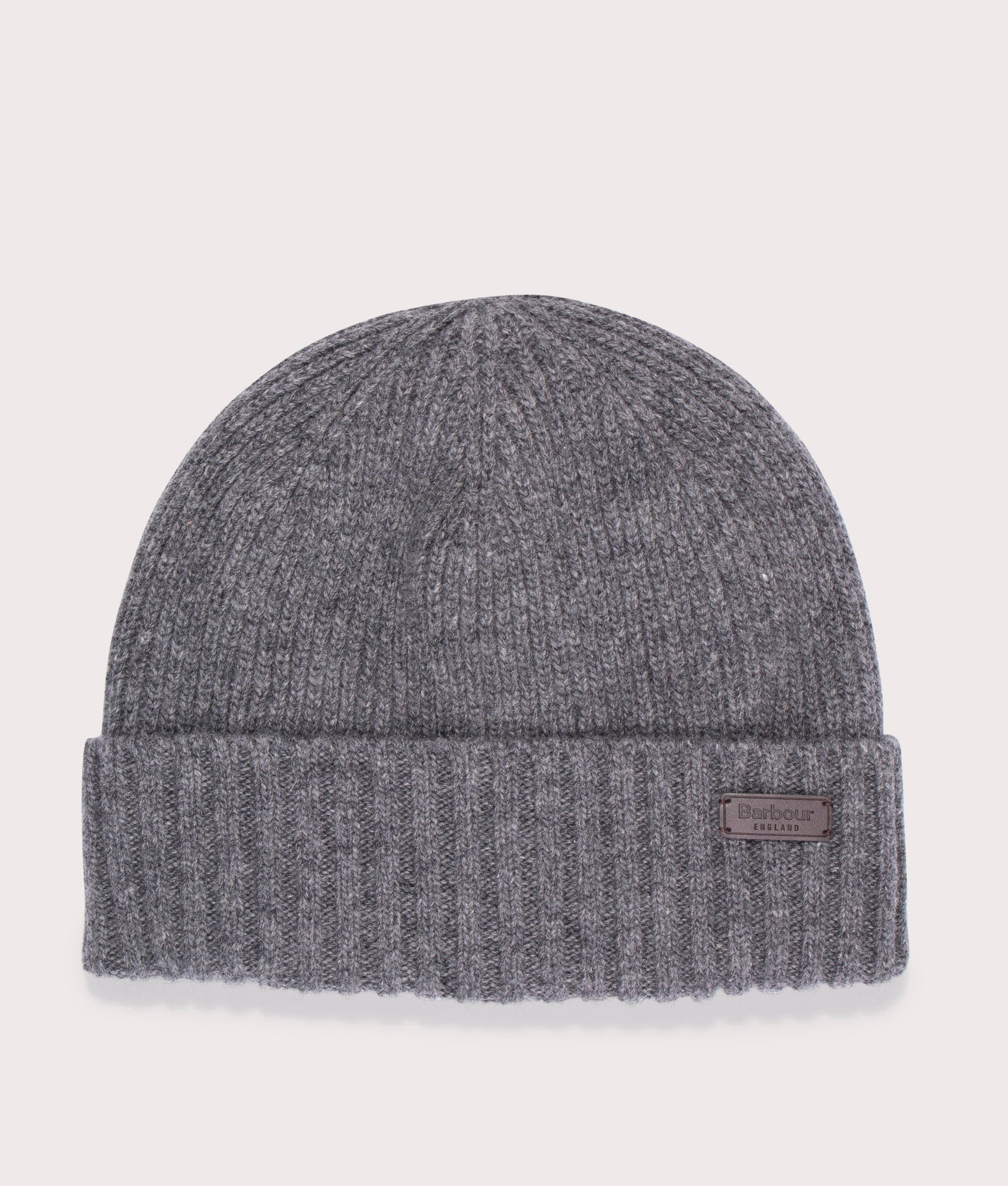 Carlton Beanie and Gloves Gift Set in Grey | Barbour Lifestyle | EQVVS | Beanie front shot