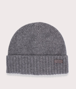 Carlton Beanie and Gloves Gift Set in Grey | Barbour Lifestyle | EQVVS | Beanie front shot