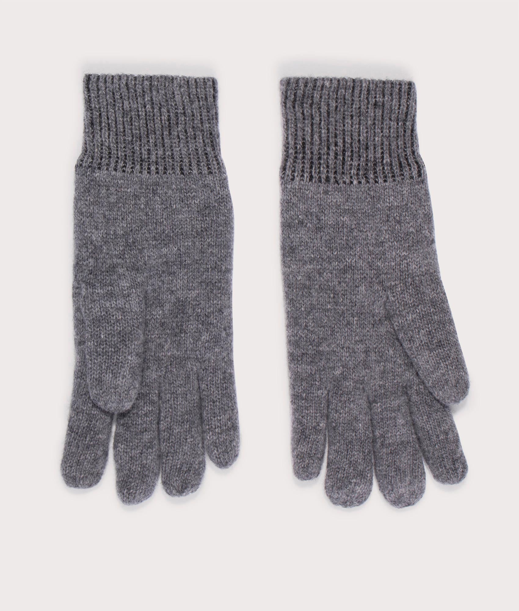 Carlton Beanie and Gloves Gift Set in Grey | Barbour Lifestyle | EQVVS | Gloves palm shot 