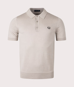 Classic Knitted Polo Shirt Dark Oatmeal Beige | Fred Perry | EQVVS