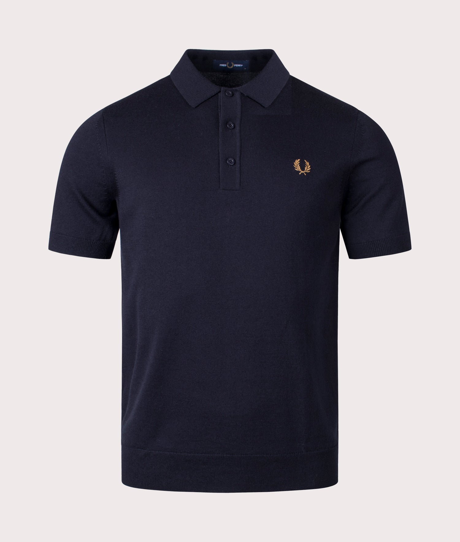 Classic Knitted Polo Shirt in Navy | Fred Perry | EQVVS