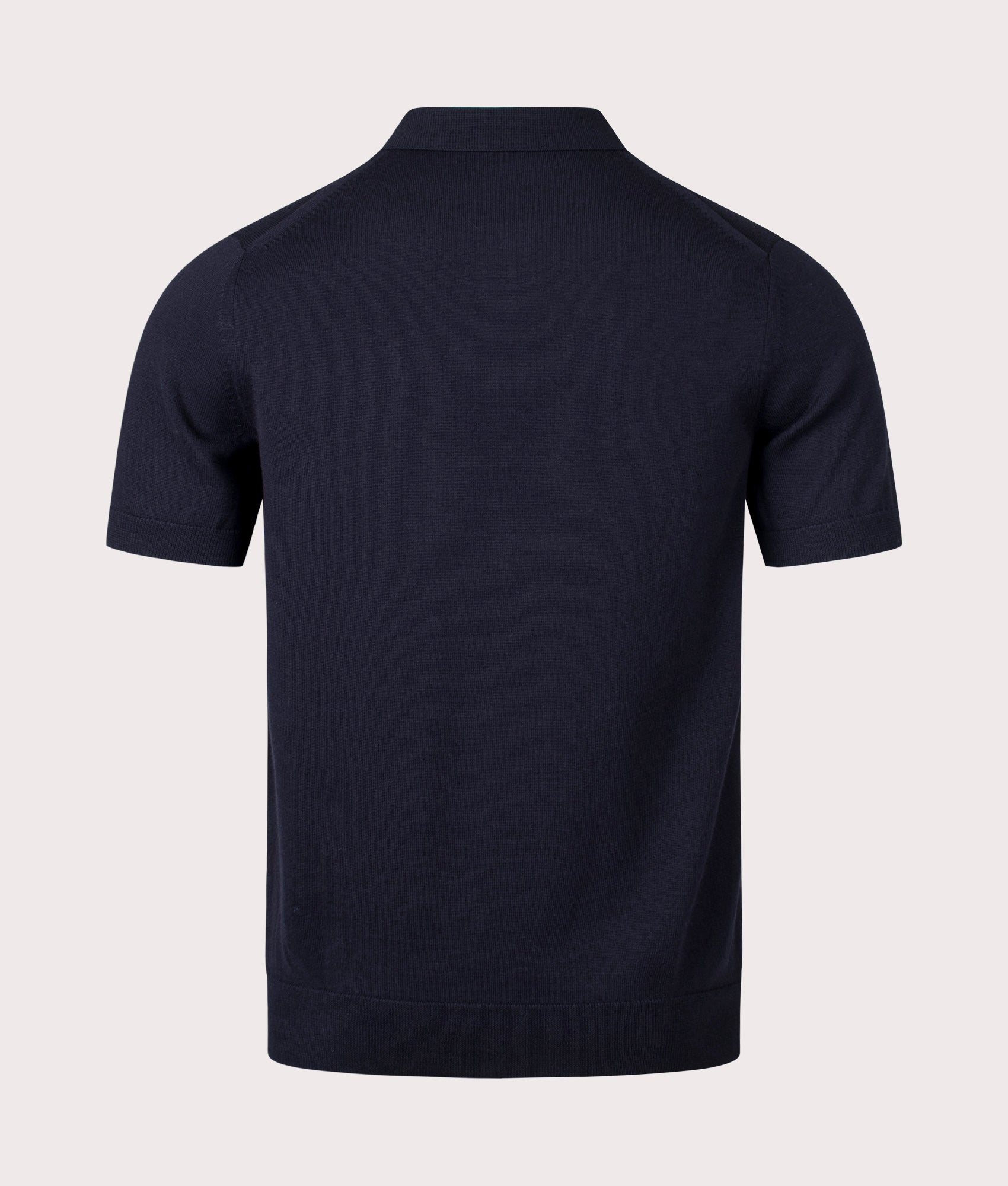 Classic Knitted Polo Shirt in Navy | Fred Perry | EQVVS  bacl shot