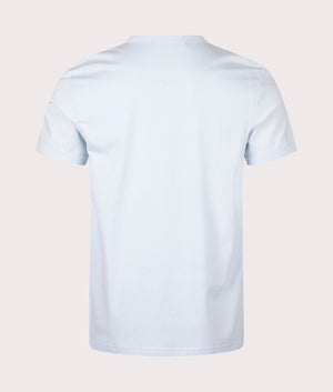 Ringer T-Shirt in Light Ice/Midnight Blue by Fred Perry. EQVVS Back Angle Shot.