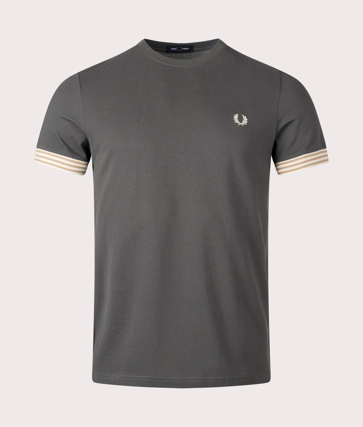 Striped Cuff T-Shirt Field Green | Fred Perry | EQVVS