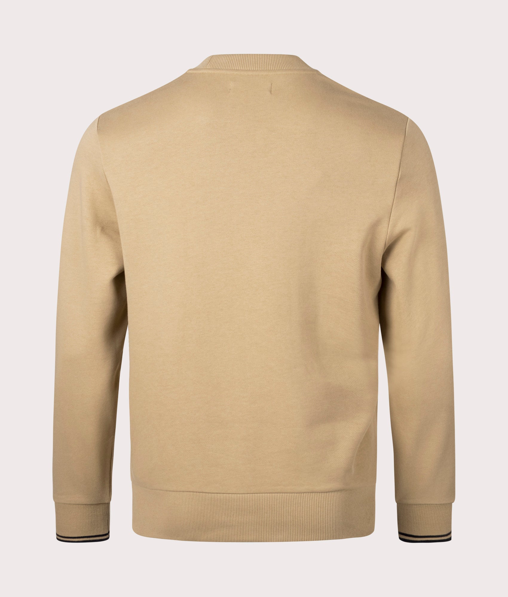 Crew Neck Sweatshirt in Warm Stone/Black | Fred Perry | EQVVS back shot