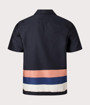 Bold Stripe Revere Collar Shirt Black | Fred Perry | EQVVS