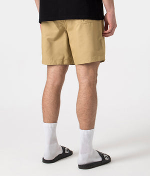 Fred Perry Classic Swim Shorts in Warm Stone Beige Back Shot at EQVVS