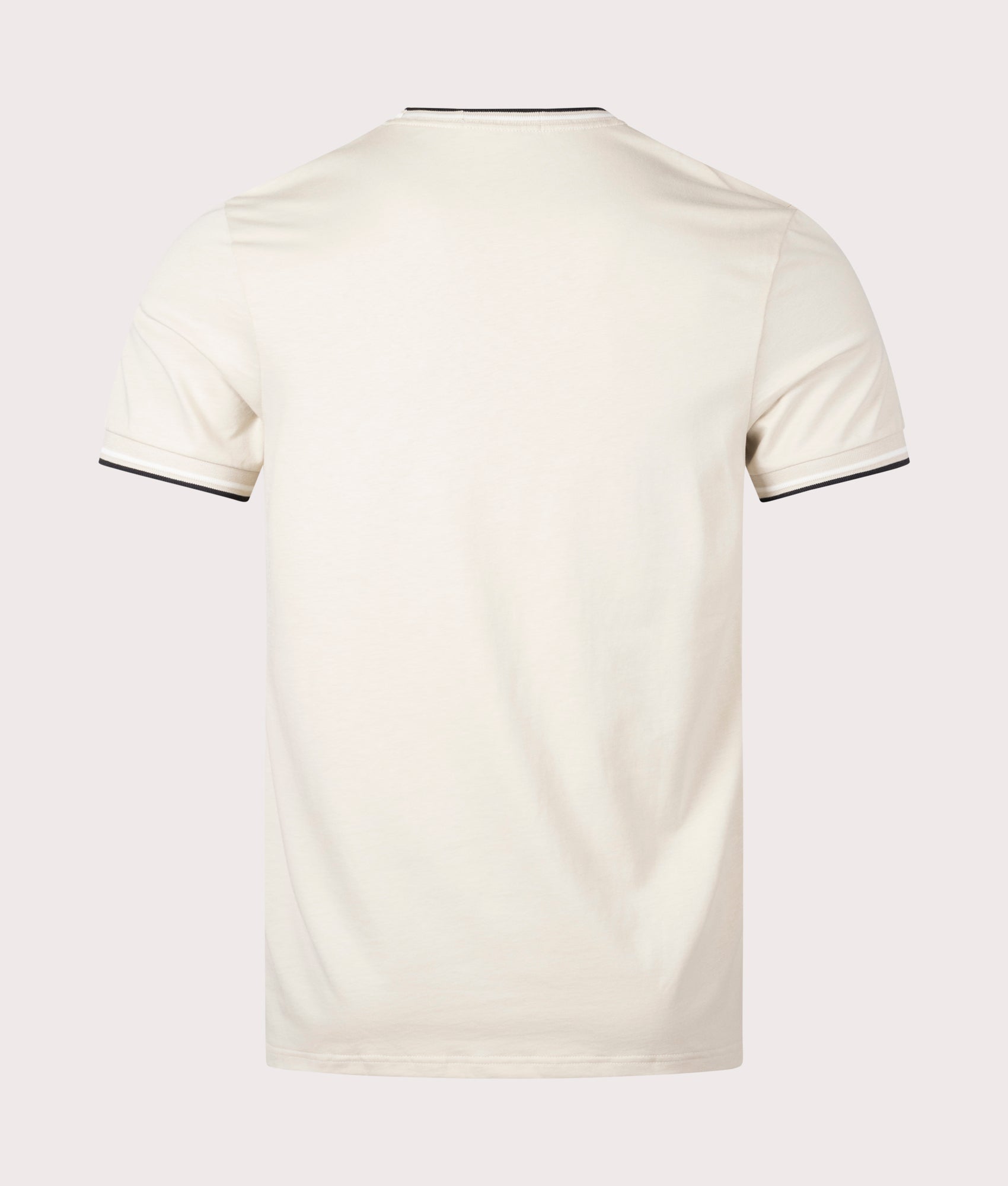 Fred Perry Twin Tipped T-SHirt Oatmeal/Ecru/Black Back Shot EQVVS