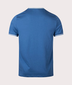 Fred Perry Twin Tipped T-Shirt Midnight Blue/Ecru/Light Ice Back Shot EQVVS