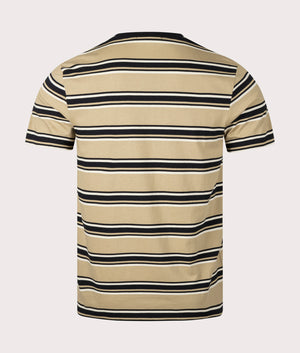 Fred Perry Stripe T-Shirt Warm Stone/Oatmeal Back Shot EQVVS