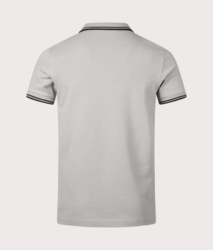 Fred Perry Twin Tipped Shirt Limestone and Black Black Shot at EQVVS