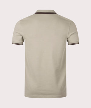 Fred Perry Twin Tipped Fred Perry Shirt in Warm Grey and Carrington Brick Road Back Shot EQVVS