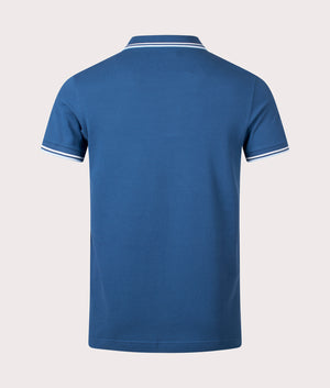 Twin Tipped Fred Perry Shirt Midnight Blue/Ecru/Light Ice Back Shot EQVVS
