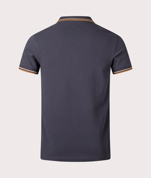 Fred Perry Twin TIpped Shirt Anchor Grey/Warm Stone/Dark Caramel Back Shot EQVVS