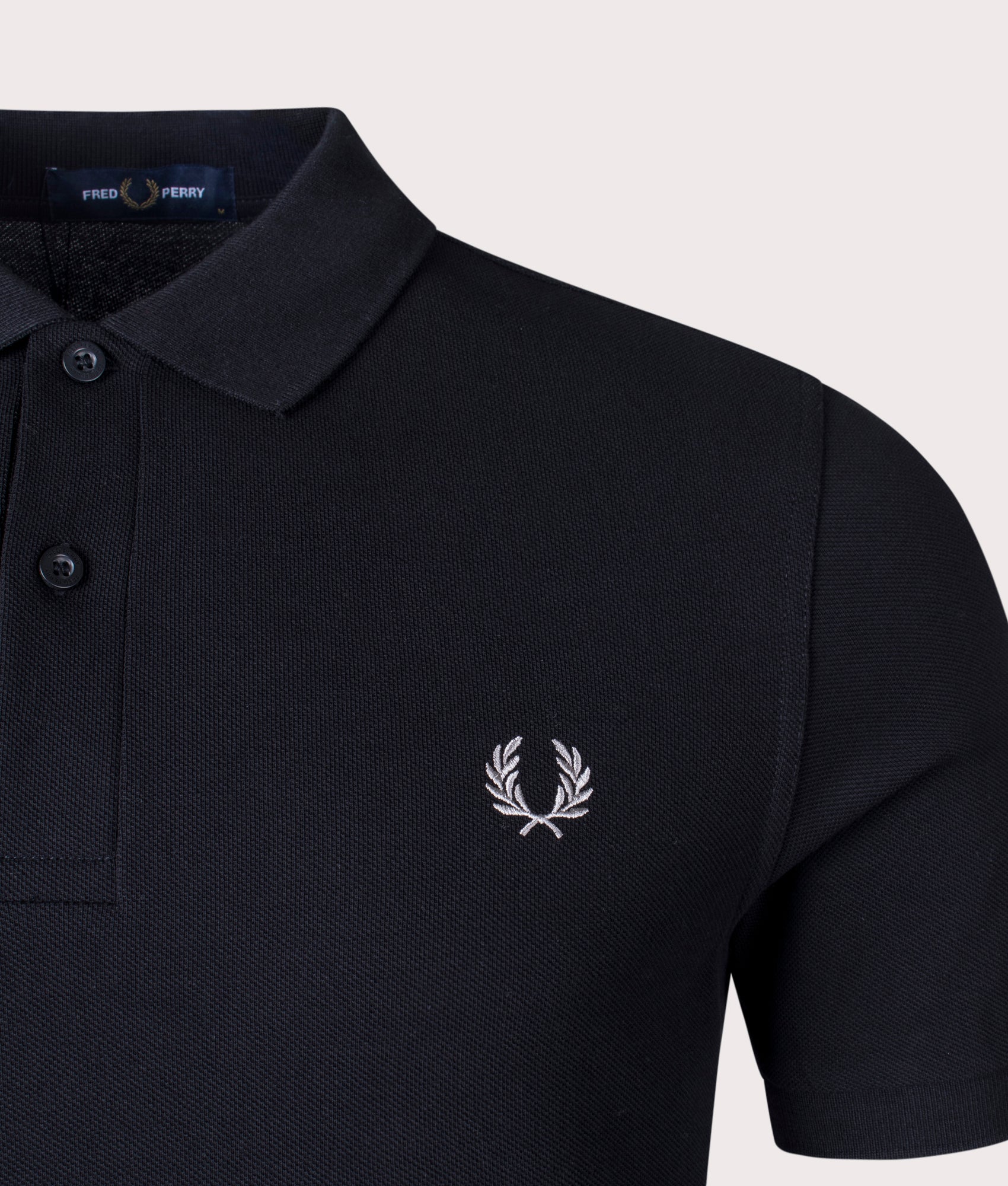 Plain-M6000-Polo-Shirt-Black/Chrome-Fred-Perry-EQVVS-angle