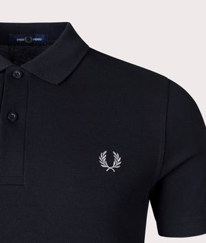 Plain-M6000-Polo-Shirt-Black/Chrome-Fred-Perry-EQVVS-angle