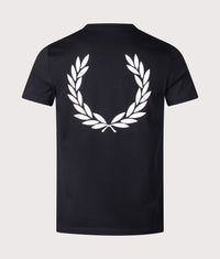 Fred Perry Rear Powder Laurel White Graphic T-Shirt | EQVVS