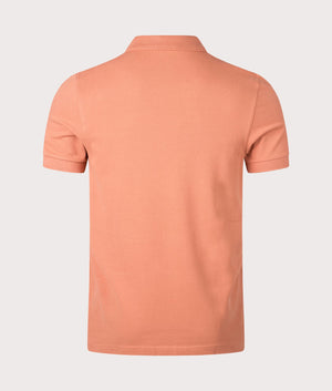 M6000 Polo Shirt in Light Rust/Night Green by Fred Perry. EQVVS Back Angle Shot.