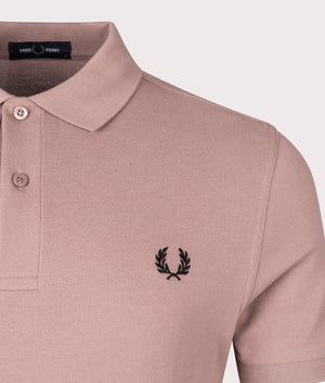M6000 Polo Shirt in Dark Pink by Fred Perry. EQVVS Detail Shot.