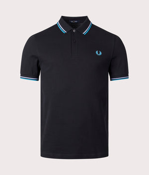 Twin Tipped Fred Perry Shirt in Black, Light Smoke and Runaway Bay Ocean Front Shot at EQVVS
