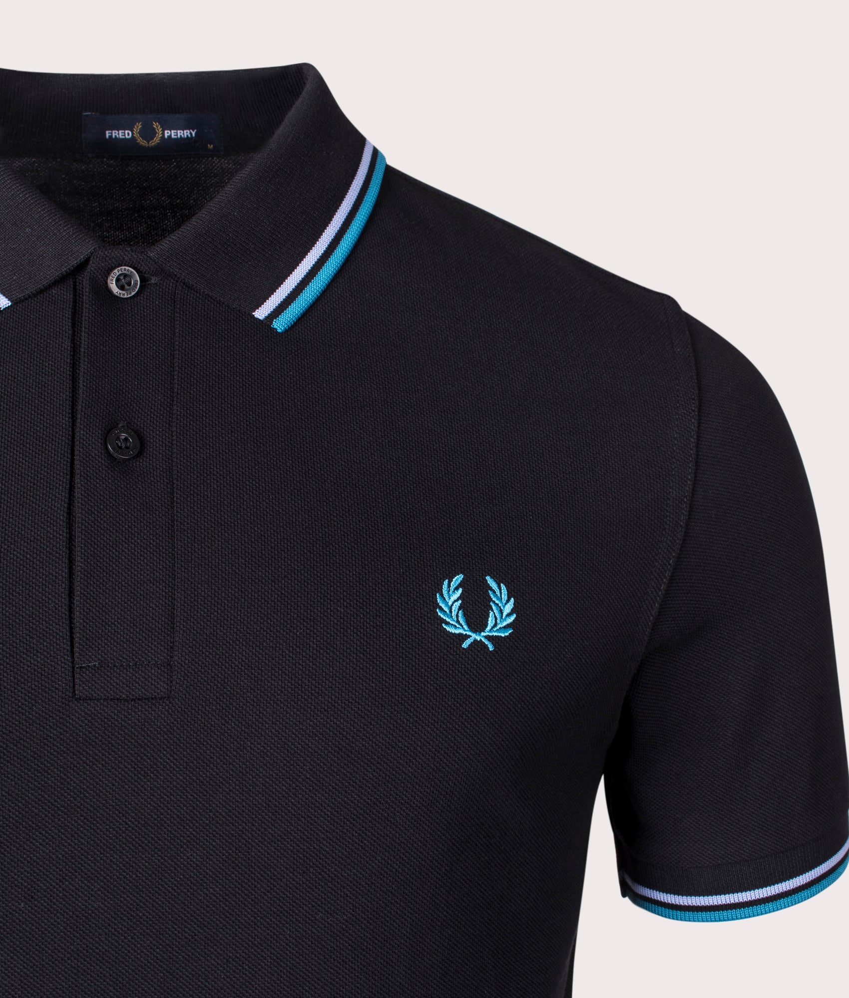 【FRED PERRY】Twin Tip Fred Perry Shirt - Runaway Bay M12 - Oxblood / Ecru / Runaway Bay Ocean | The Fred Perry