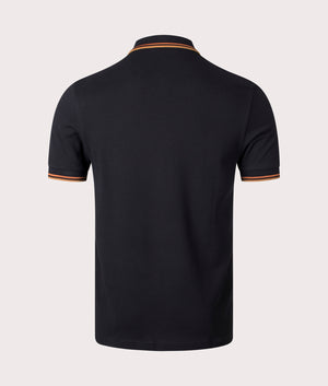 Fred Perry Twin Tipped Fred Perry Shirt in Black, Nut Flake and Dark Caramel, 100% Cotton Back Shot at EQVVS