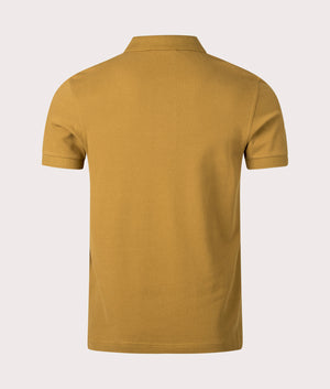 Plain Fred Perry Shirt in Dark Caramel by Fred Perry. EQVVS Back Angle Shot.