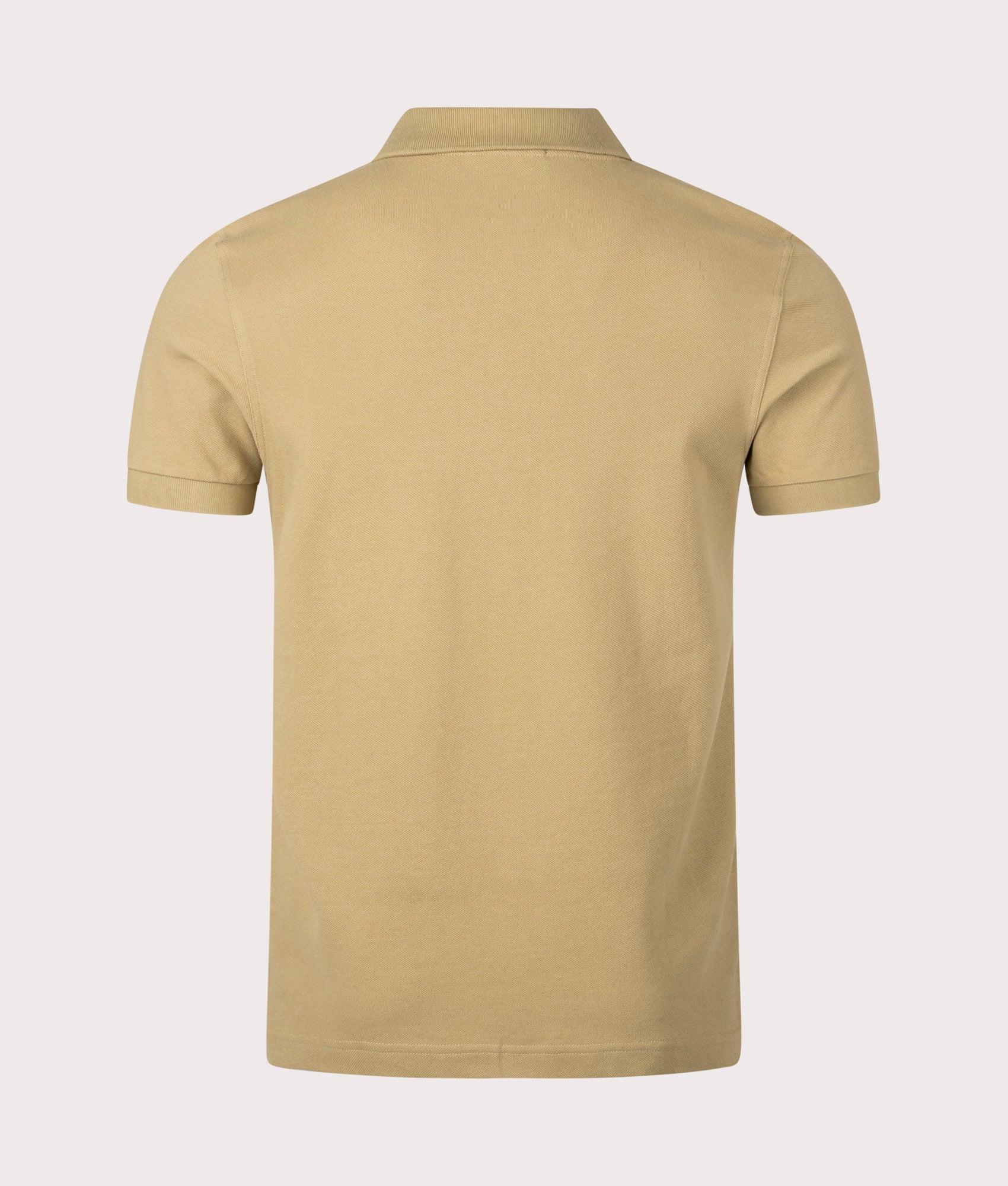 Plain Fred Perry Shirt in Warm Stone by Fred Perry. EQVVS Back Angle Shot.
