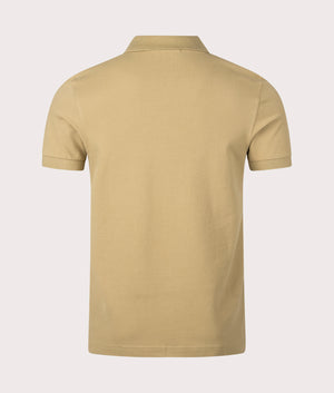 Plain Fred Perry Shirt in Warm Stone by Fred Perry. EQVVS Back Angle Shot.