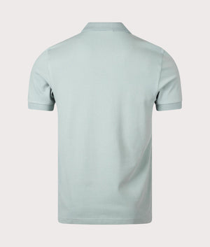 Plain Fred Perry Shirt in Silver Blue. EQVVS Back Angle Shot.
