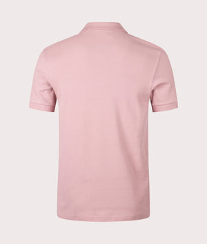 Plain Fred Perry Shirt in Dusty Rose Pink by Fred Perry. EQVVS Back Angle Shot.