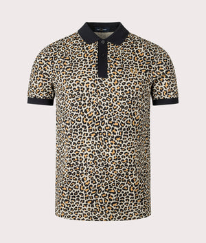 Leopard Print Polo Shirt Brown Fred Perry EQVVS - Main Image