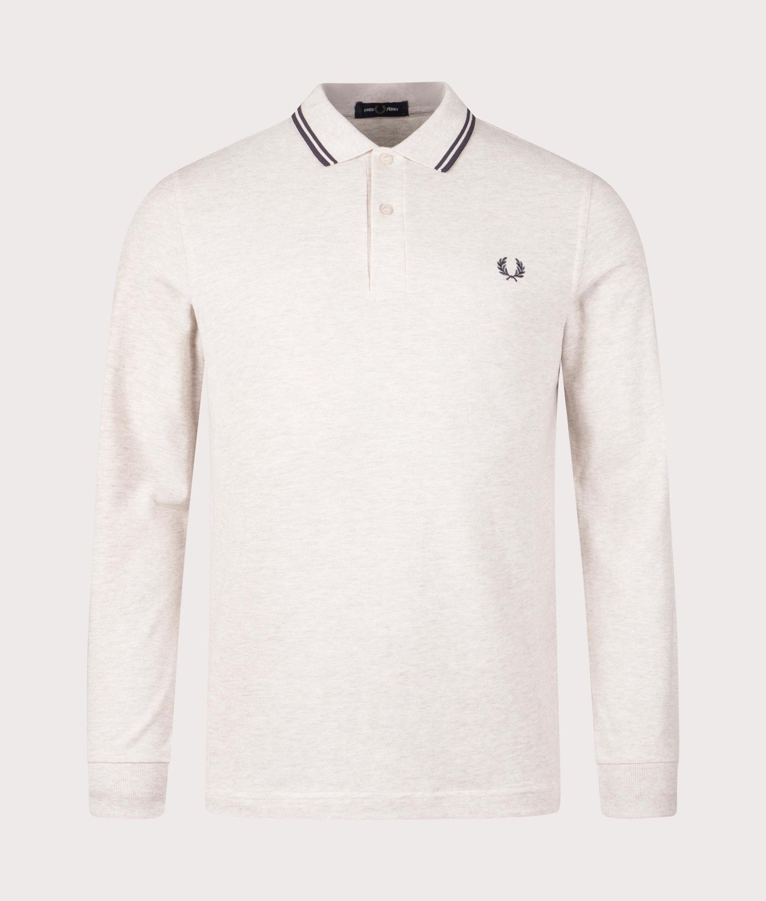Long Sleeve Twin Tipped Polo Shirt Porridge Marl | Fred Perry | EQVVS