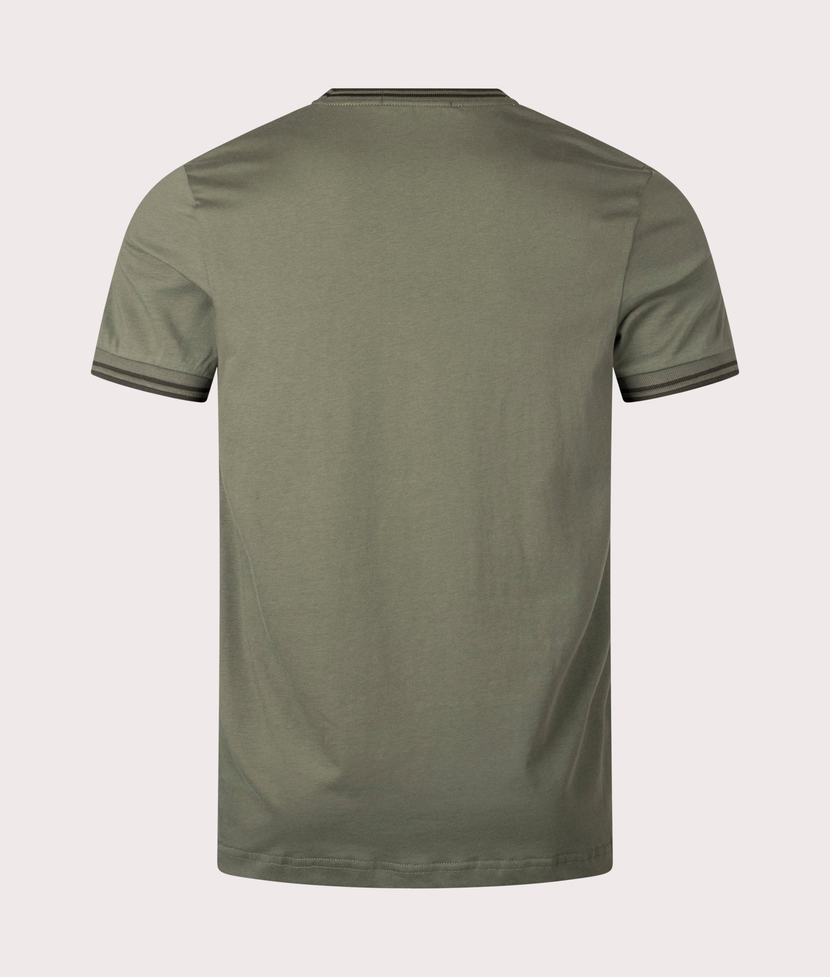 Twin Tipped T-Shirt in Laurel Wreath Green/Night Green, 100% cotton at EQVVS. Back Shot. 