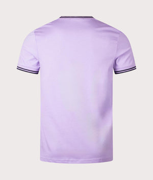 Fred Perry Twin Tipped T-Shirt in Ultra Violet/Navy, 100% Cotton at EQVVS. Back Shot. 