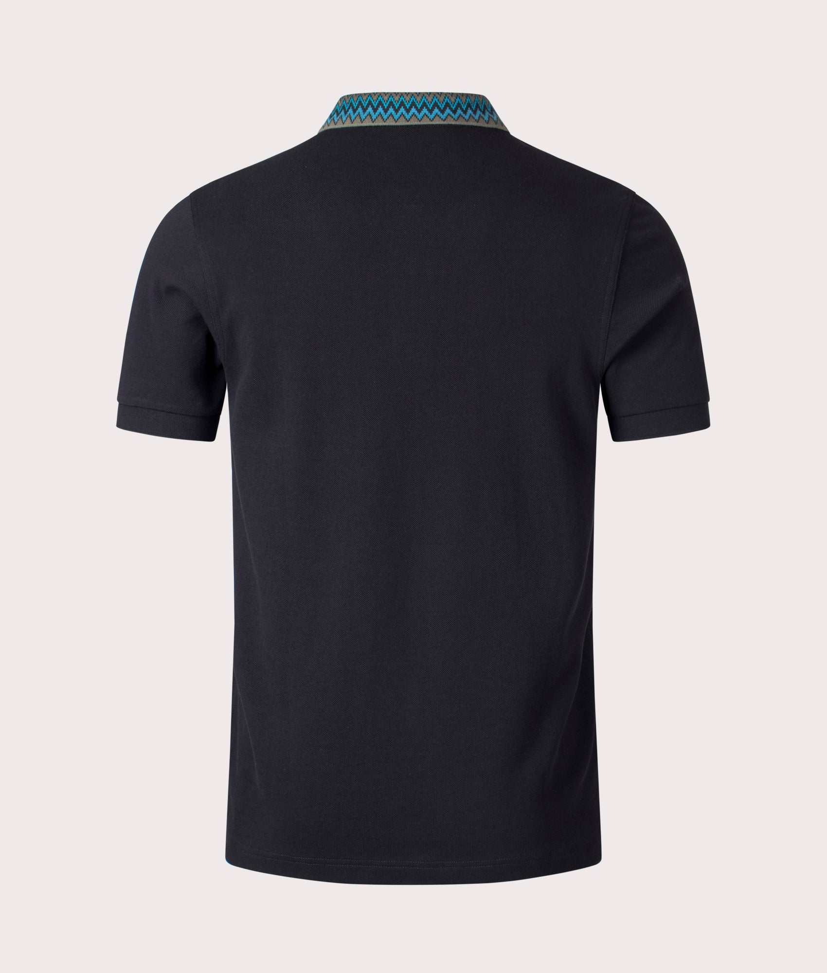 Jacquard Collar Polo Shirt Black | Fred Perry | EQVVS