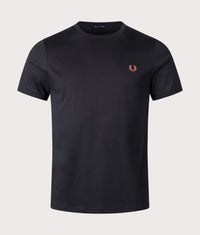 Ringer T-Shirt Midnight Blue & Light Ice | Fred Perry | EQVVS
