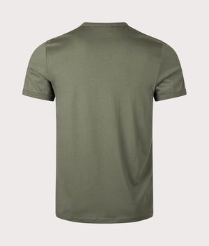 Ringer T-Shirt in Laurel Wreath Green by Fred Perry. EQVVS Shot.