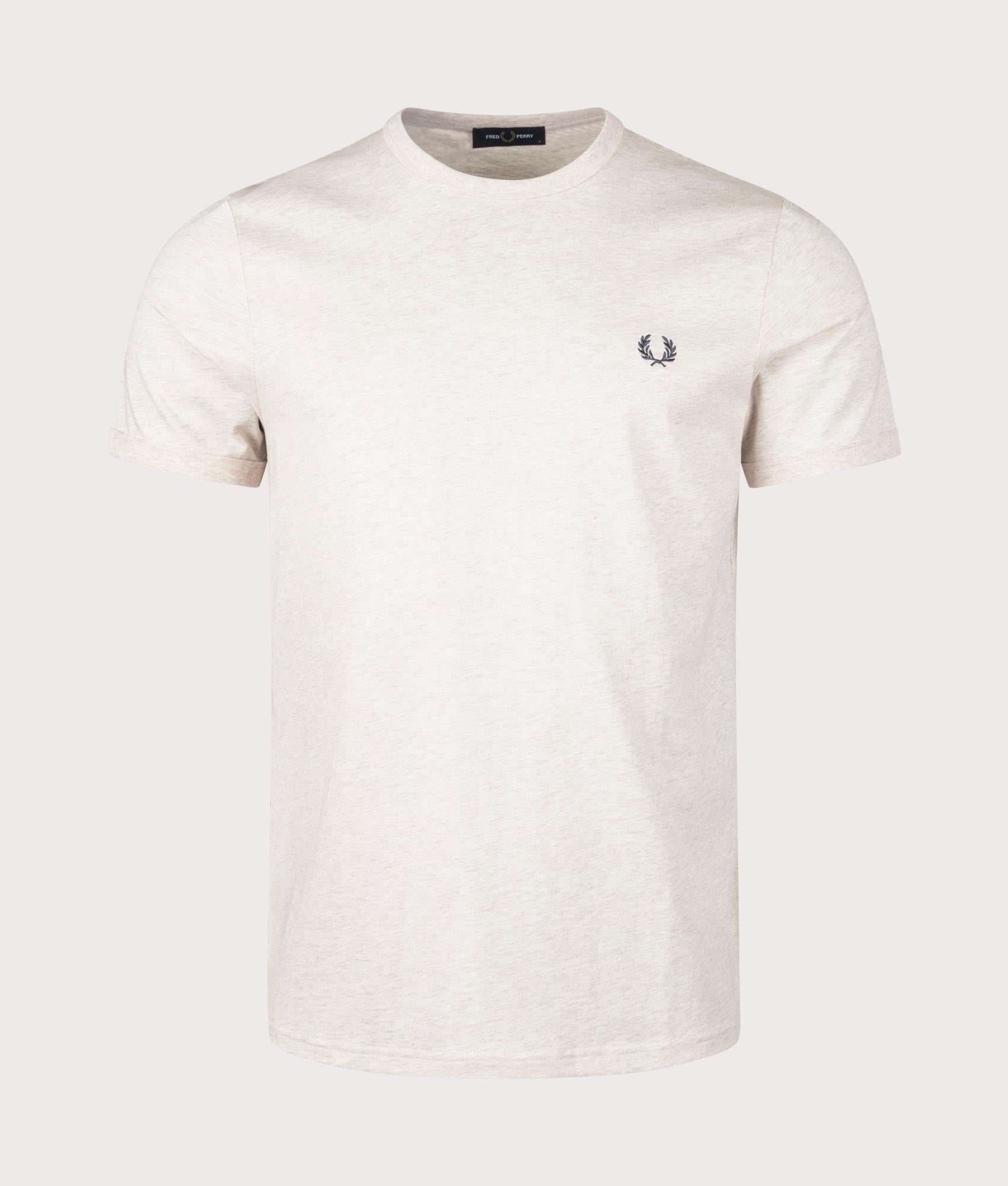 Ringer T-Shirt in Porridge Marl by Fred Perry. EQVVS Shot. 