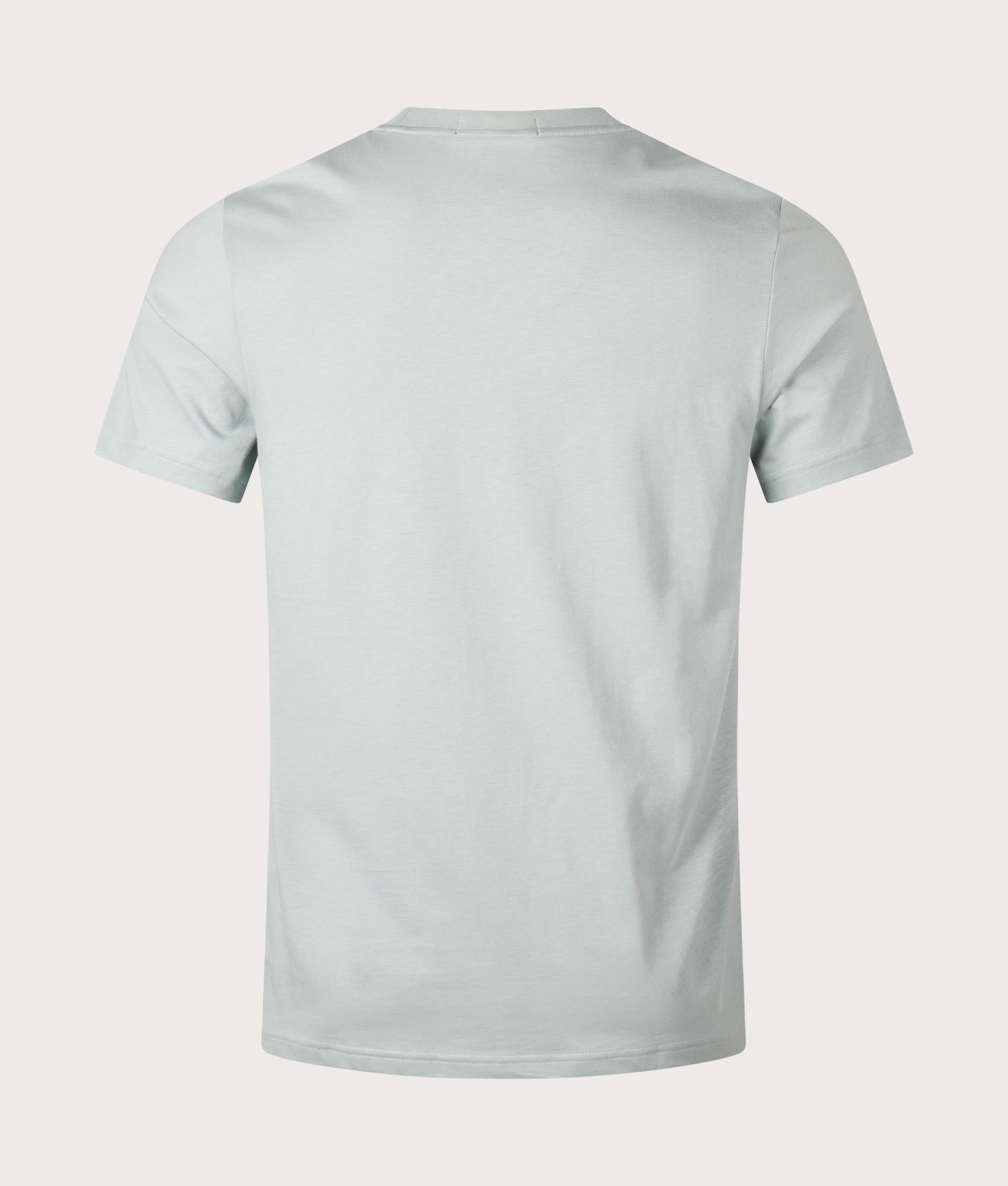 Embroidered T-Shirt in Silver Blue by Fred Perry. EQVVS Shot.