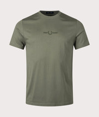 Embroidered T-Shirt Washed Red | Fred Perry | EQVVS