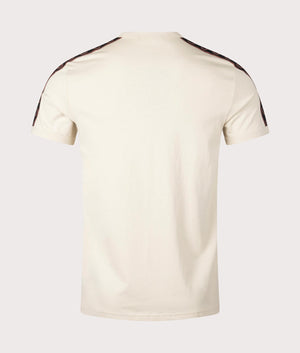 Contrast Tape Ringer T-Shirt in Oatmeal by Fred Perry. EQVVS Shot.