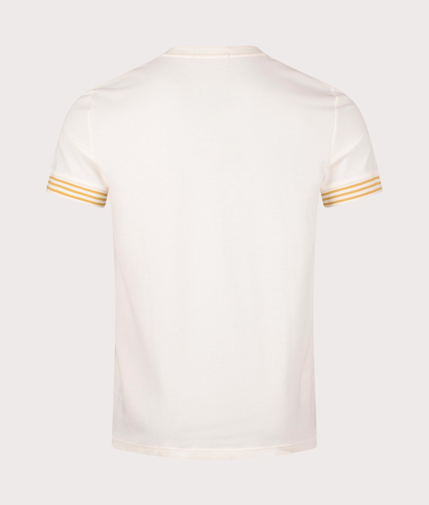 Striped Cuff T-Shirt in Ecru by Fred Perry. EQVVS Shot.