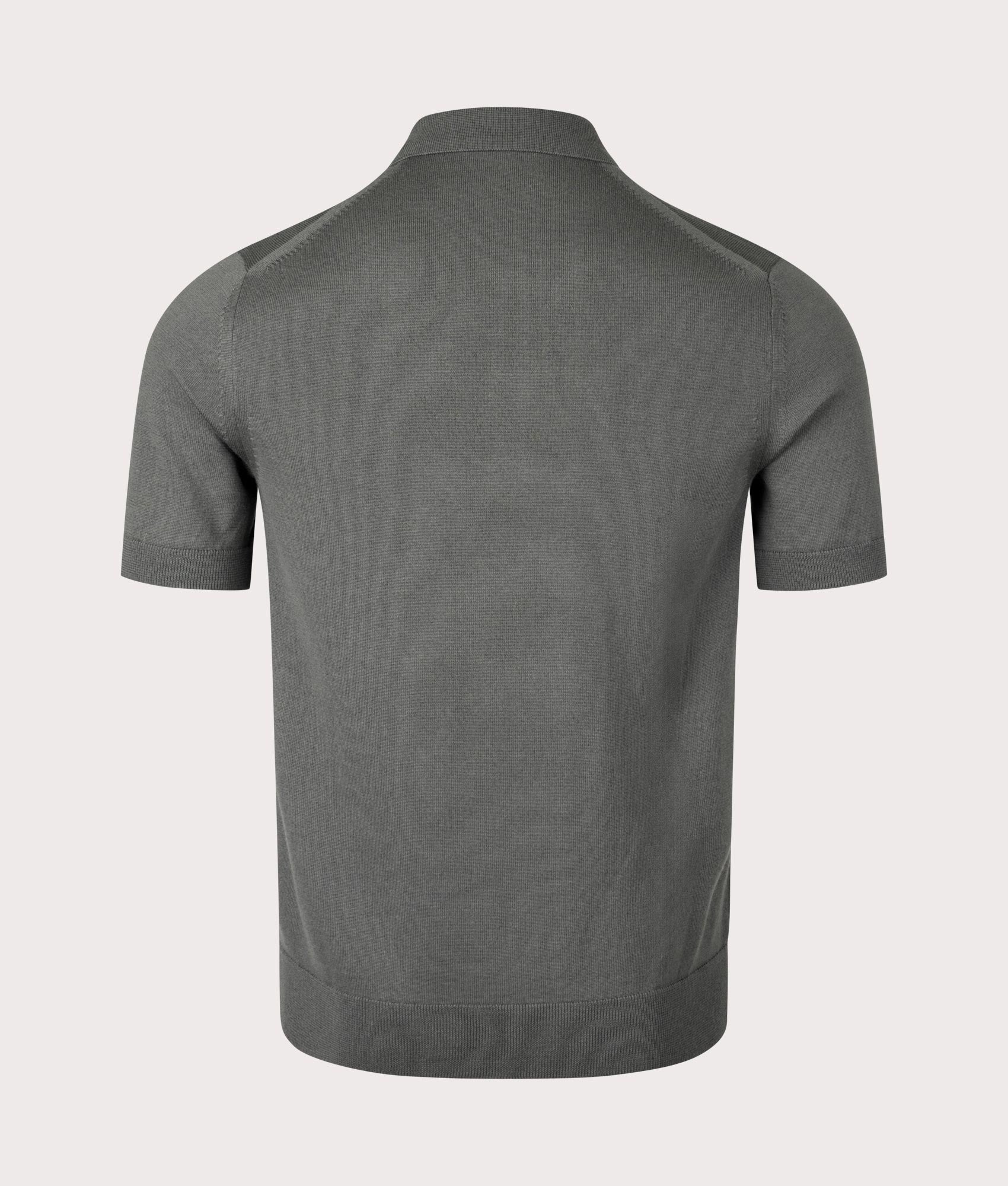 Classic Knitted Polo Shirt in Field Green by Fred Perry. EQVVS Shot.