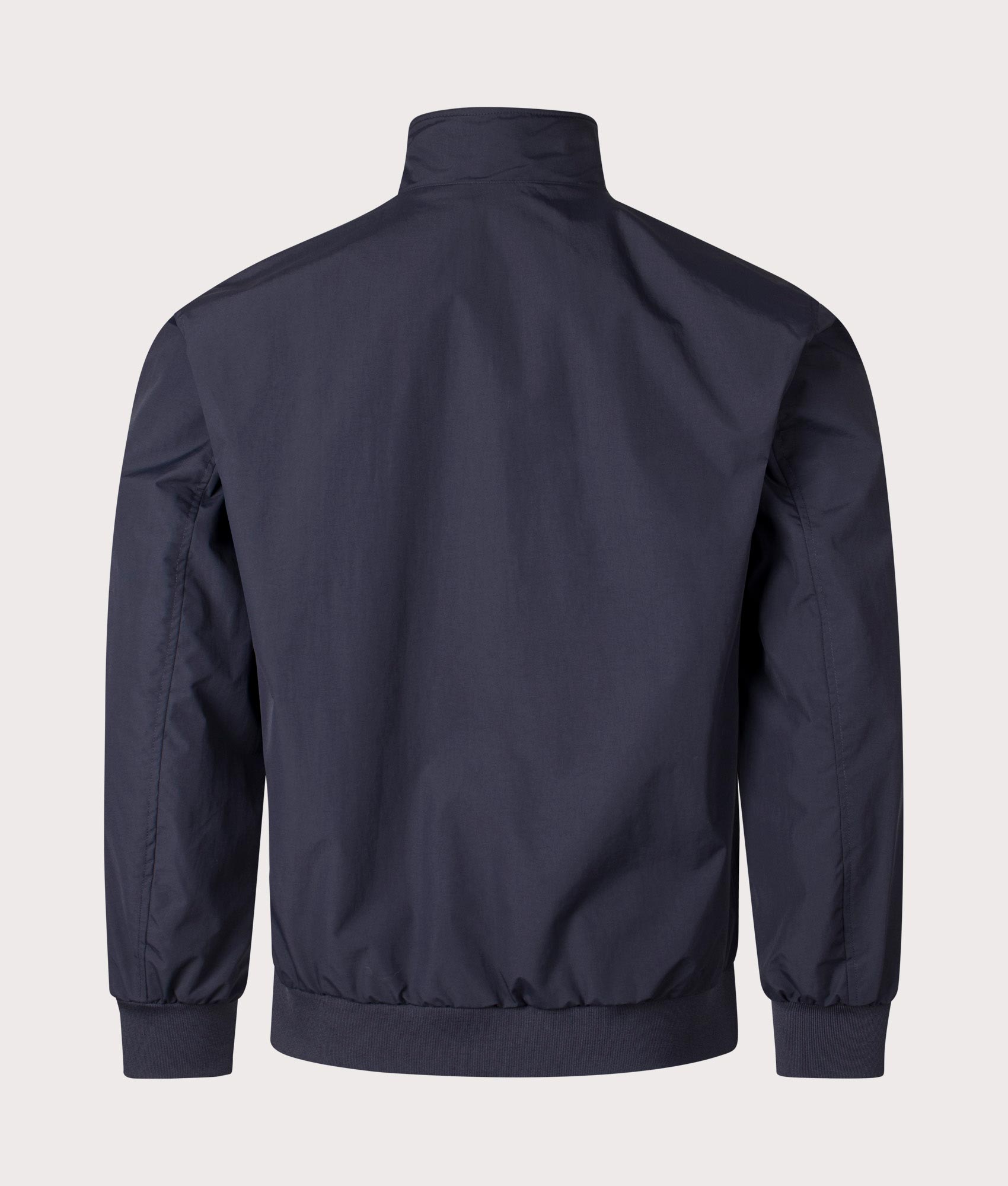 Fred Perry Brentham Jacket in Navy at EQVVS Menswear. Back Shot. 