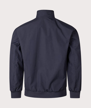 Fred Perry Brentham Jacket in Navy at EQVVS. Back Shot. 